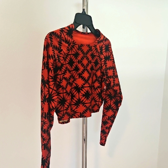 Lehona Red and Black Patterned Long Sleeve Top - Picture 3 of 5